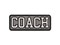 Coach Team Sports Label Multi-Color Embroidered Iron-On or Hook & Loop Patch Applique
